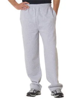 1277 Badger Adult Blended Open-Bottom Fleece Pants Ash (60/40)