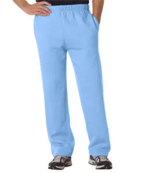 1277 Badger Adult Blended Open-Bottom Fleece Pants Columbia Blue
