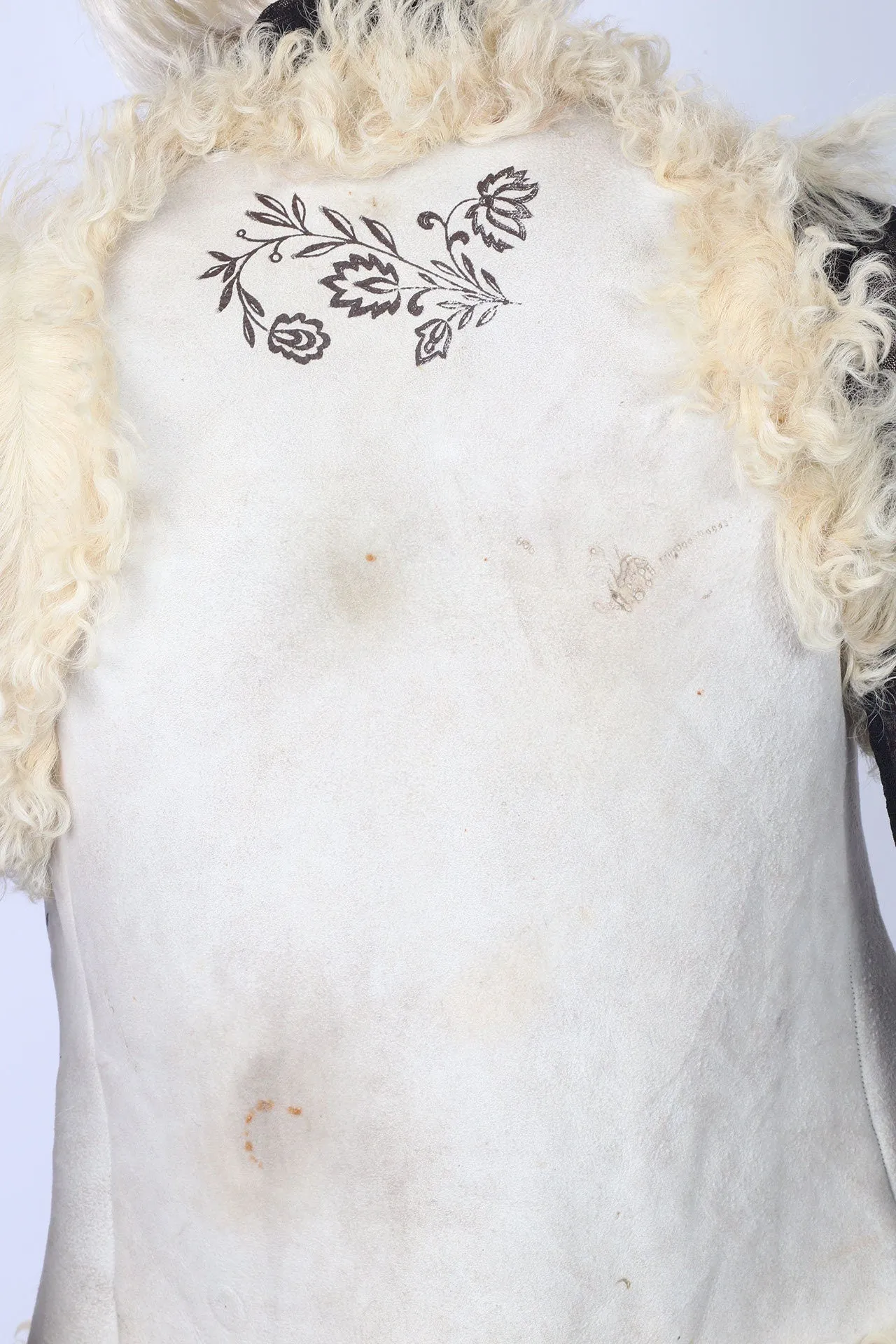 1970's Shearling Embroidered Vest XXS