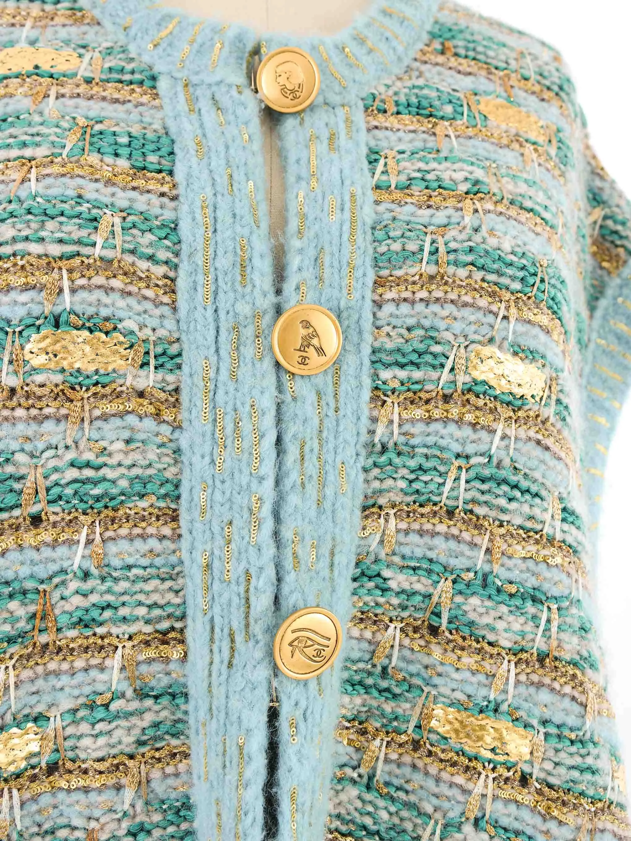 2019 Chanel Egyptian Collection Knit Sleeveless Duster