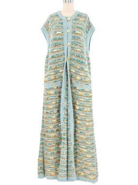 2019 Chanel Egyptian Collection Knit Sleeveless Duster