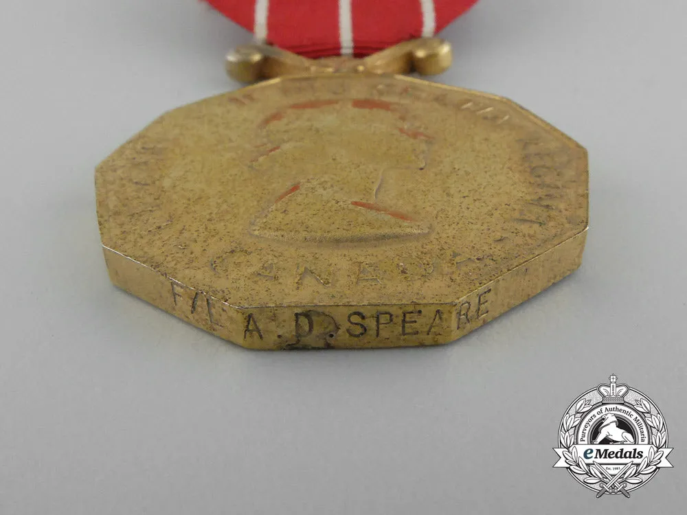 A Canadian Forces' Decoration To Flight Lieutenant A.d. Speare; Rcaf