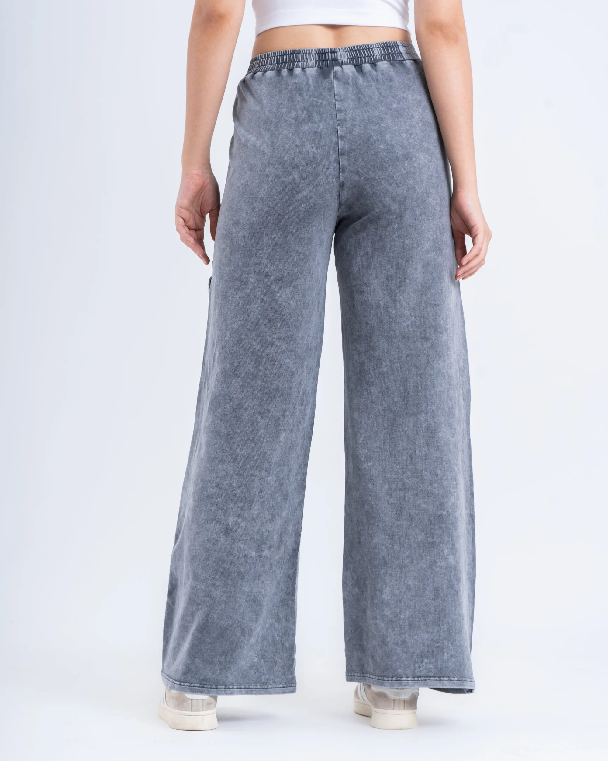 Acid Washed Cargo Sweatpants