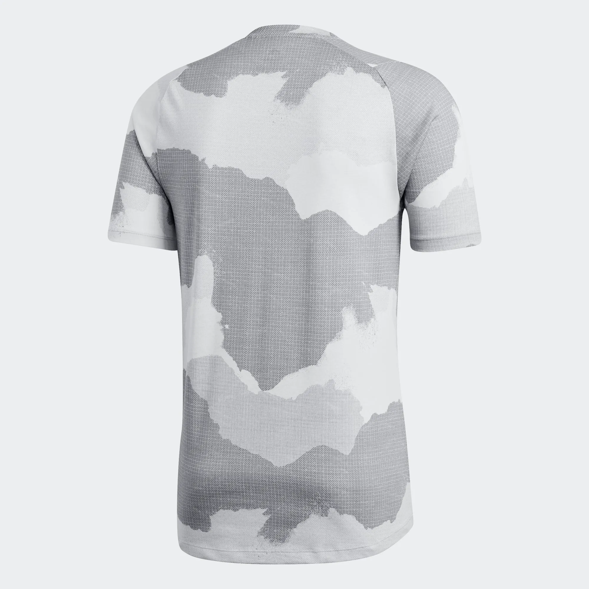 Adidas Freelift Tech Camo Training Tee - Raw White / Grey Three