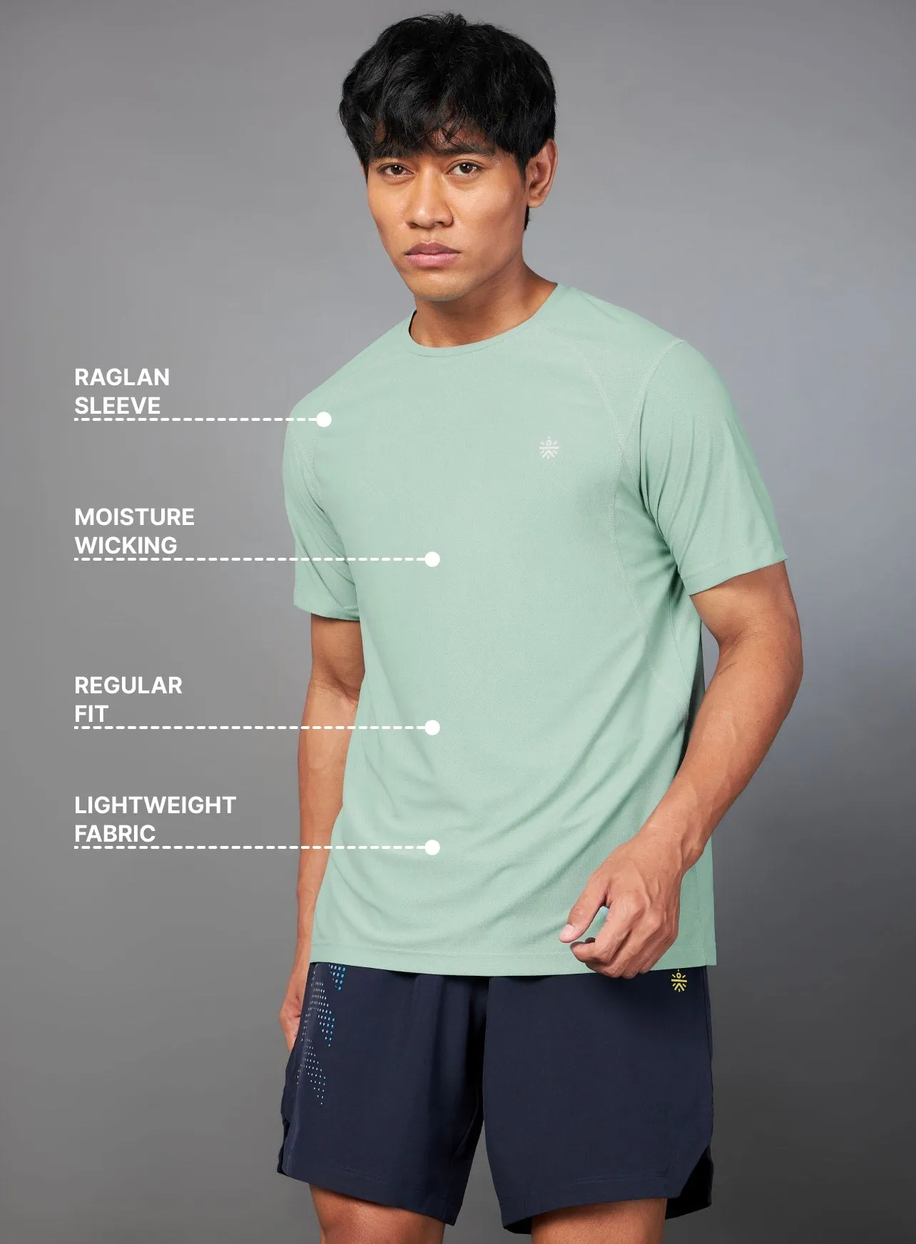 All Day Active Green Training Tee