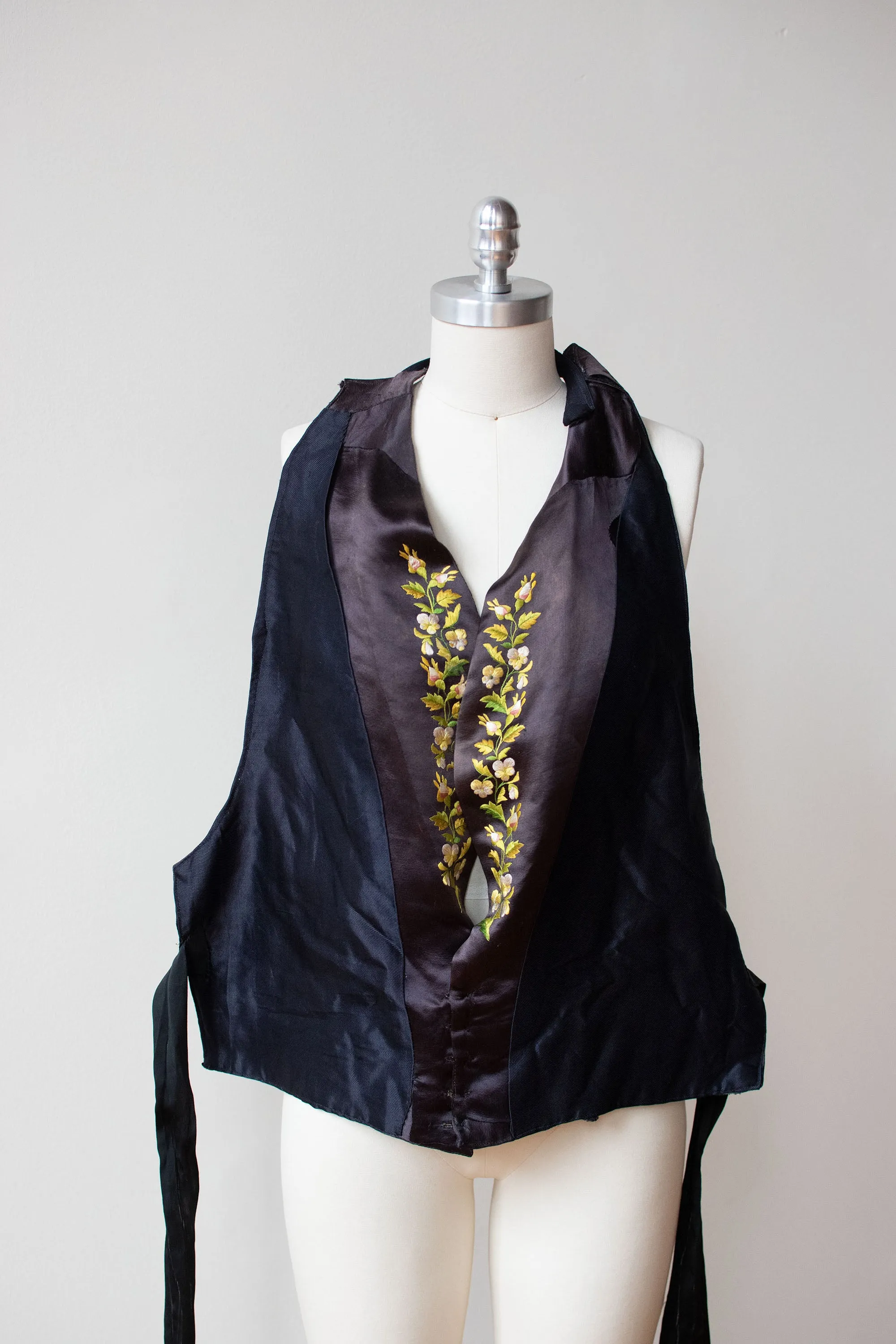 Antique Embroidered Silk Vest