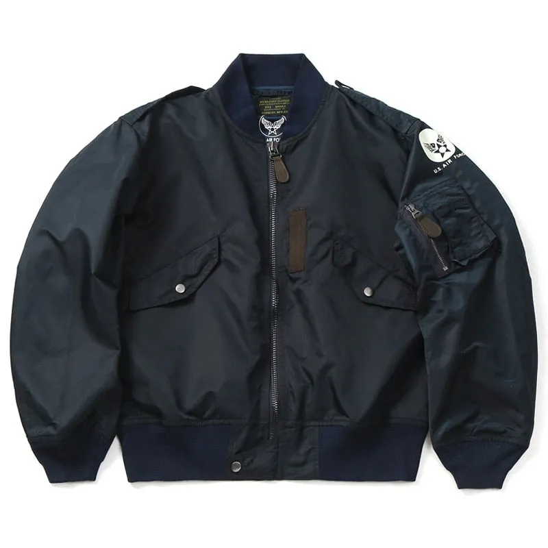 Bonsir Military Air Force Flight Jacket Men's Tactical Bomber Jacket Cool Army Combat Jacket with Pockets Zipper Cargo jacket Men