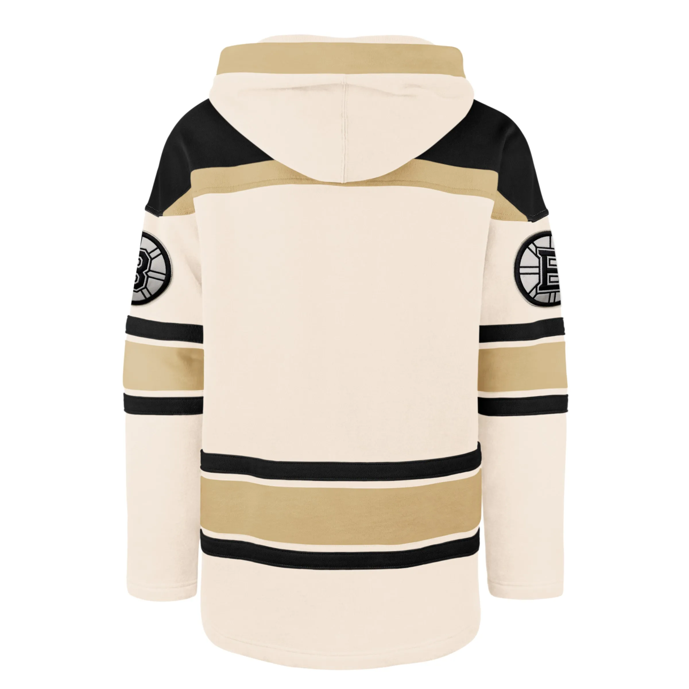 Boston Bruins NHL 47 Brand Men's Cream Nilley Superior Lacer Hoodie