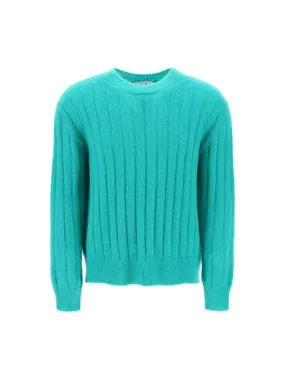 Brushed Mohair Ribbed Sweater
