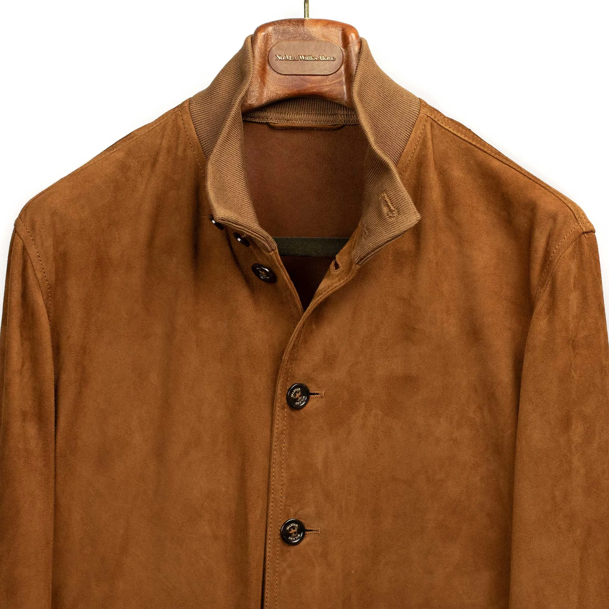 Butterscotch suede Valstarino bomber jacket, unlined (restock)