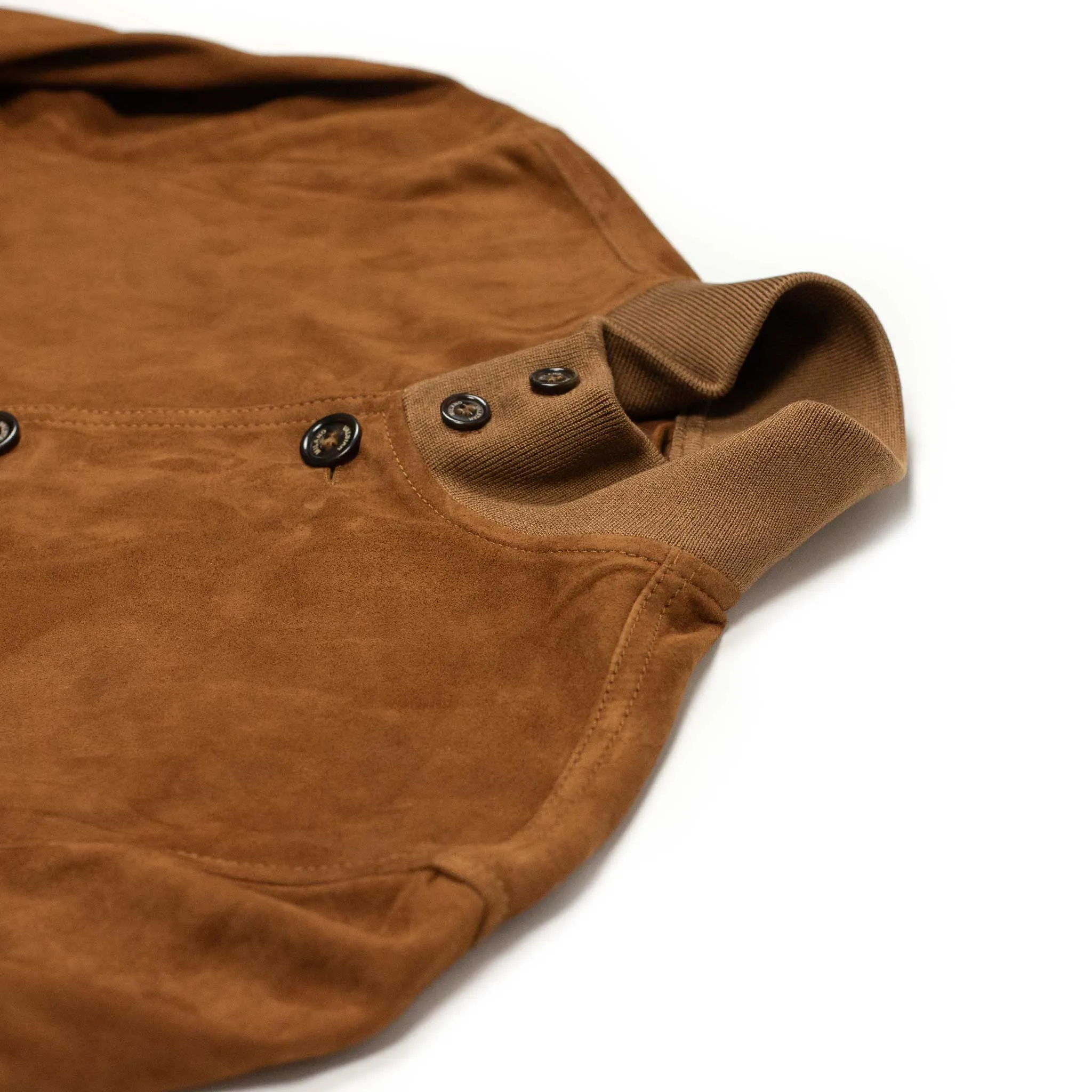 Butterscotch suede Valstarino bomber jacket, unlined (restock)