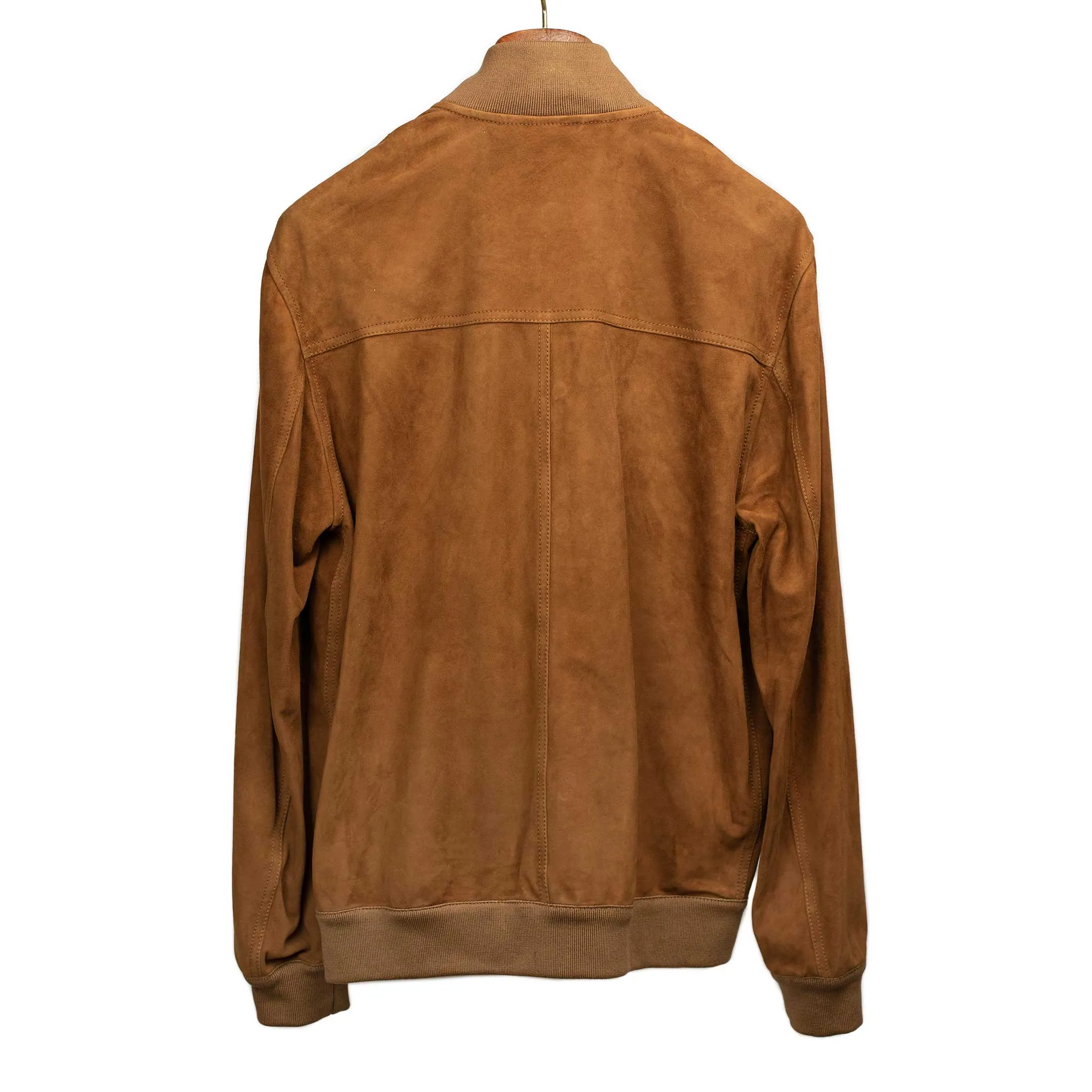Butterscotch suede Valstarino bomber jacket, unlined (restock)