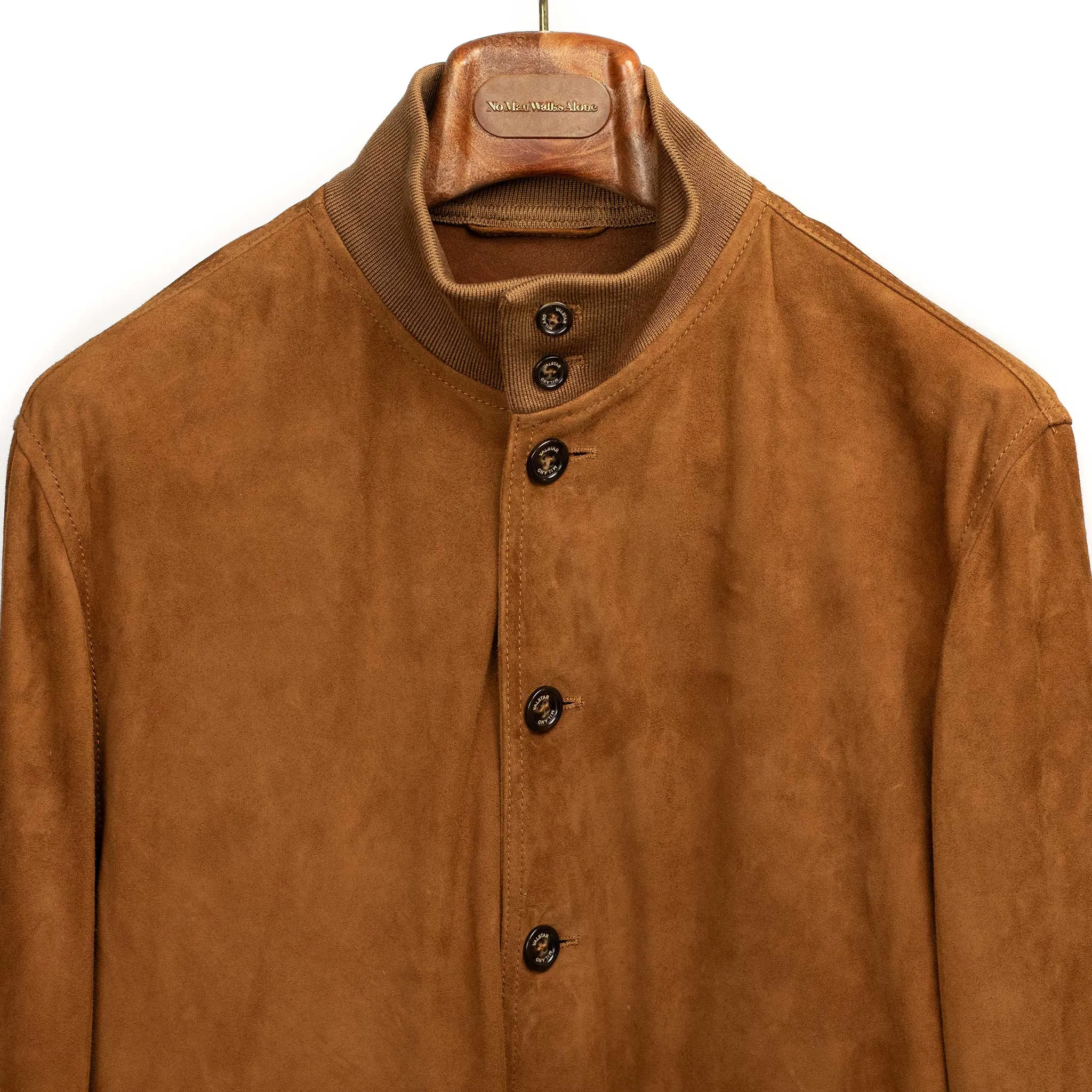 Butterscotch suede Valstarino bomber jacket, unlined (restock)