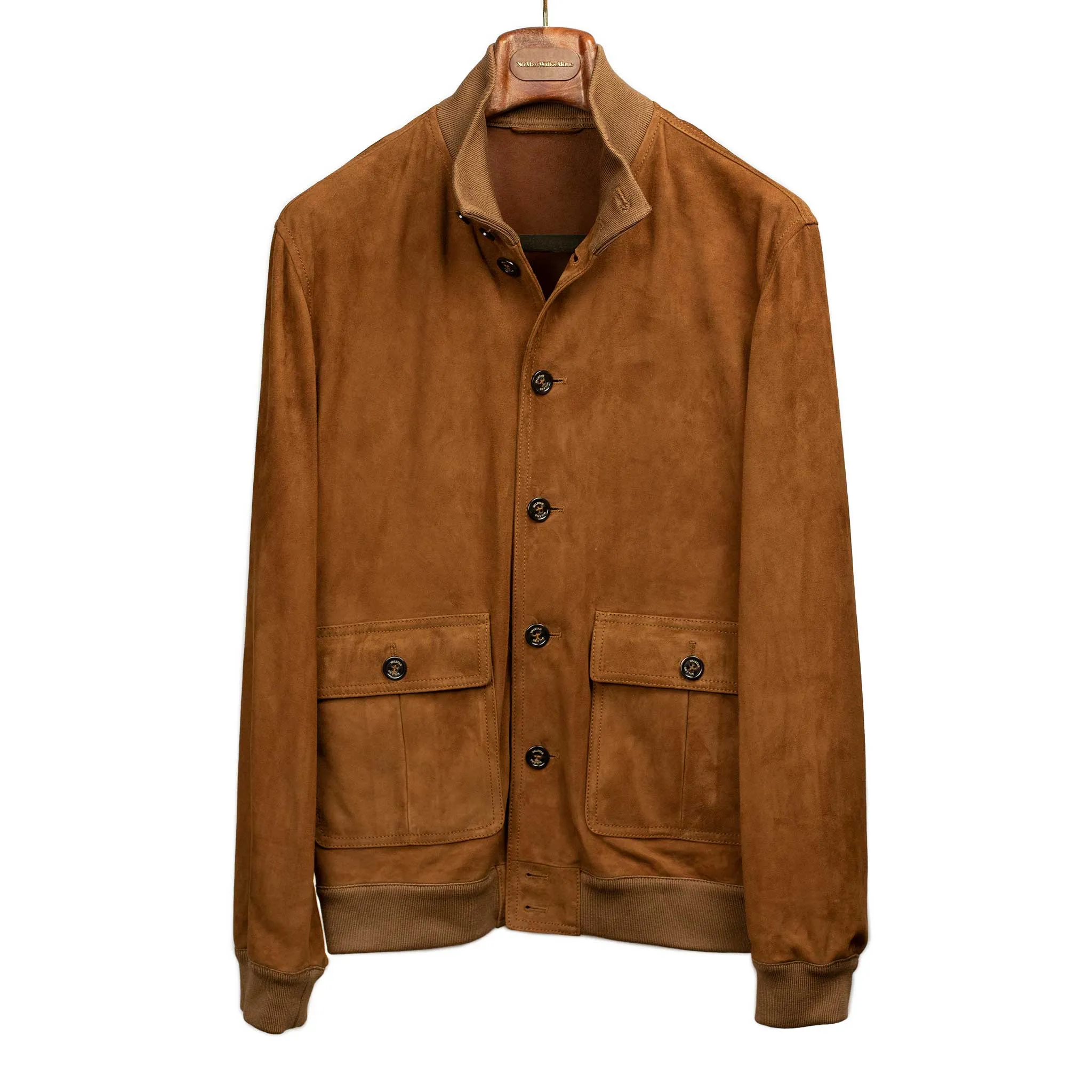 Butterscotch suede Valstarino bomber jacket, unlined (restock)