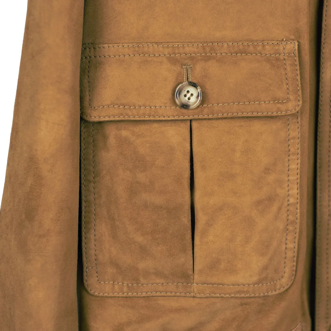 Butterscotch suede Valstarino bomber jacket, unlined