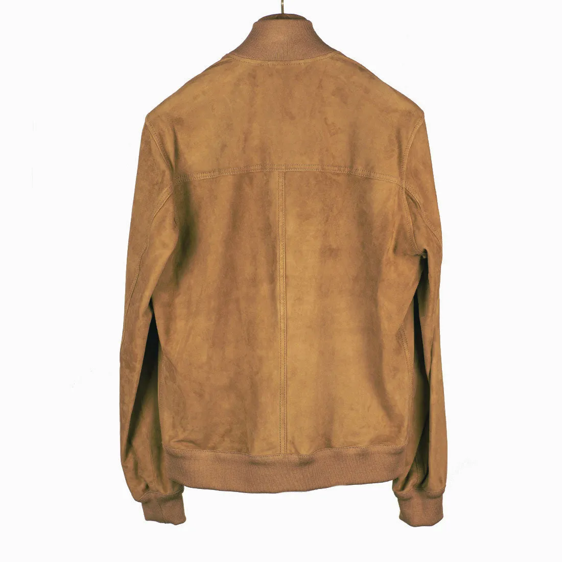 Butterscotch suede Valstarino bomber jacket, unlined
