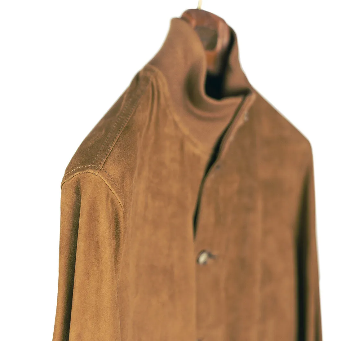 Butterscotch suede Valstarino bomber jacket, unlined