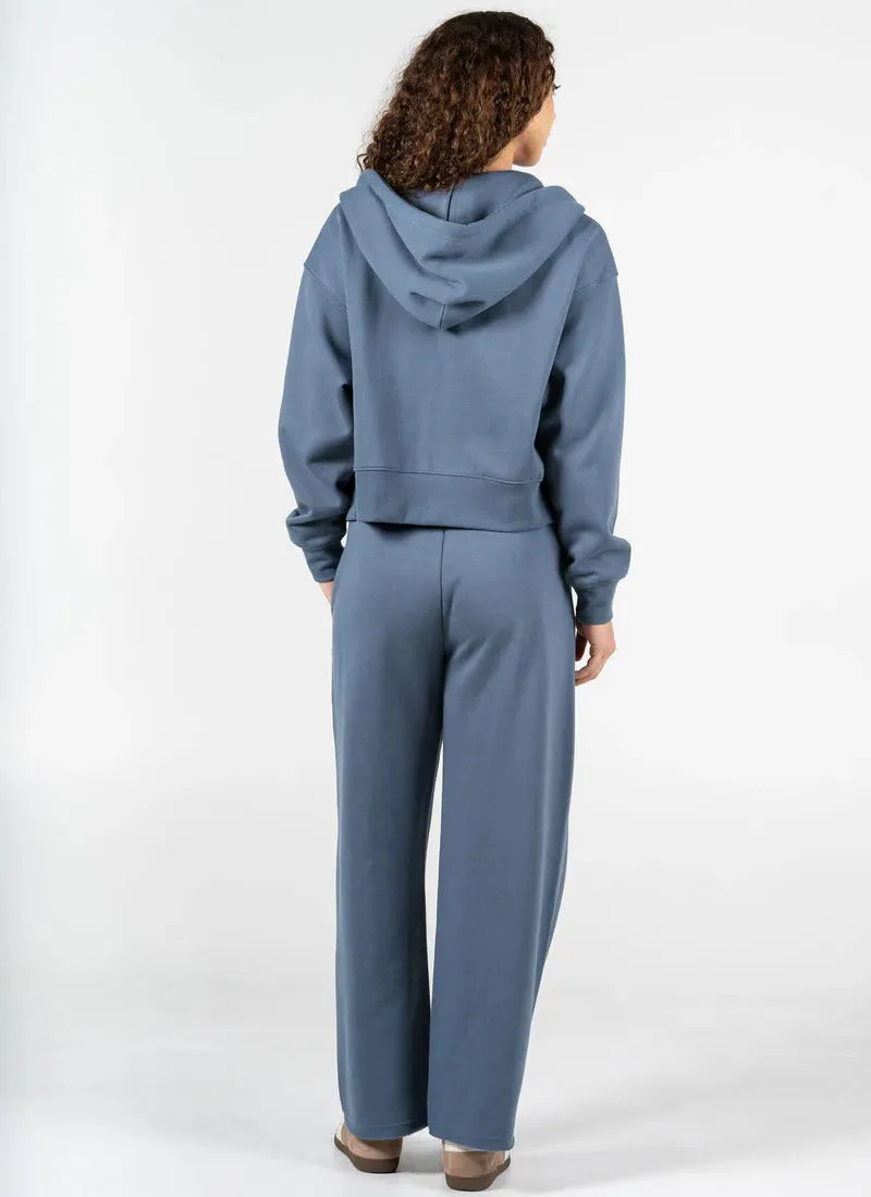 C'est Moi Women's Wide Leg Fleece Pants -  Teal