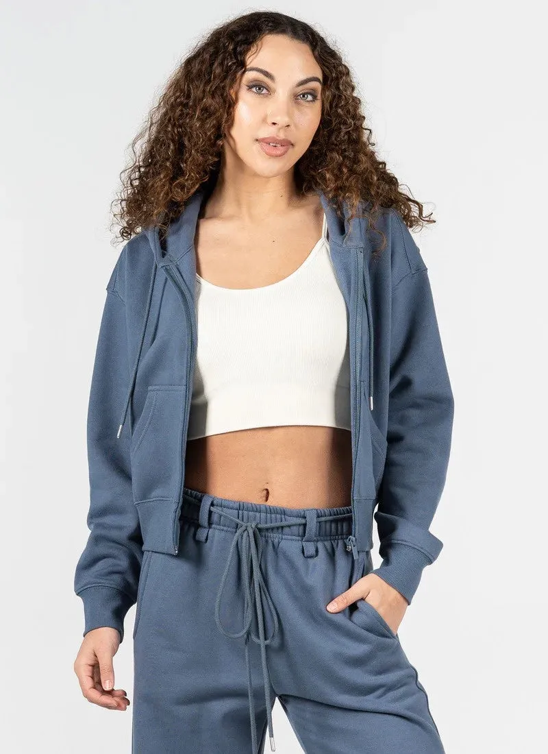 C'est Moi Women's Wide Leg Fleece Pants -  Teal