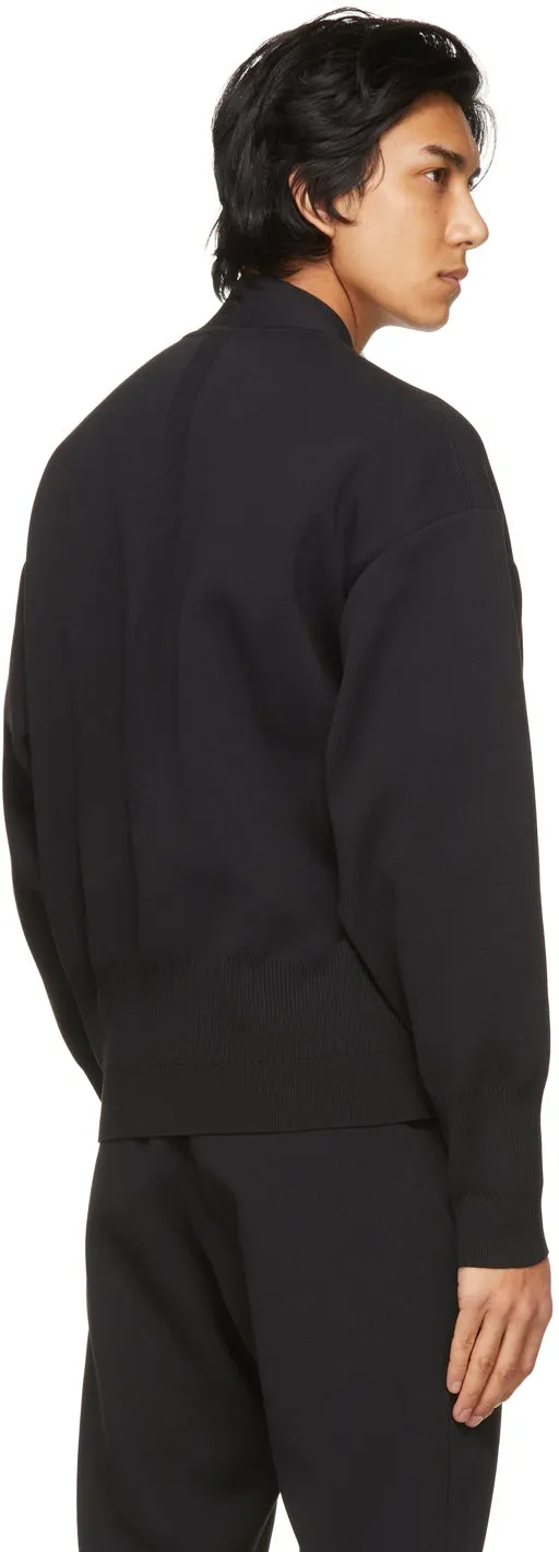CFCL Black Milan Rib Flight Bomber Jacket