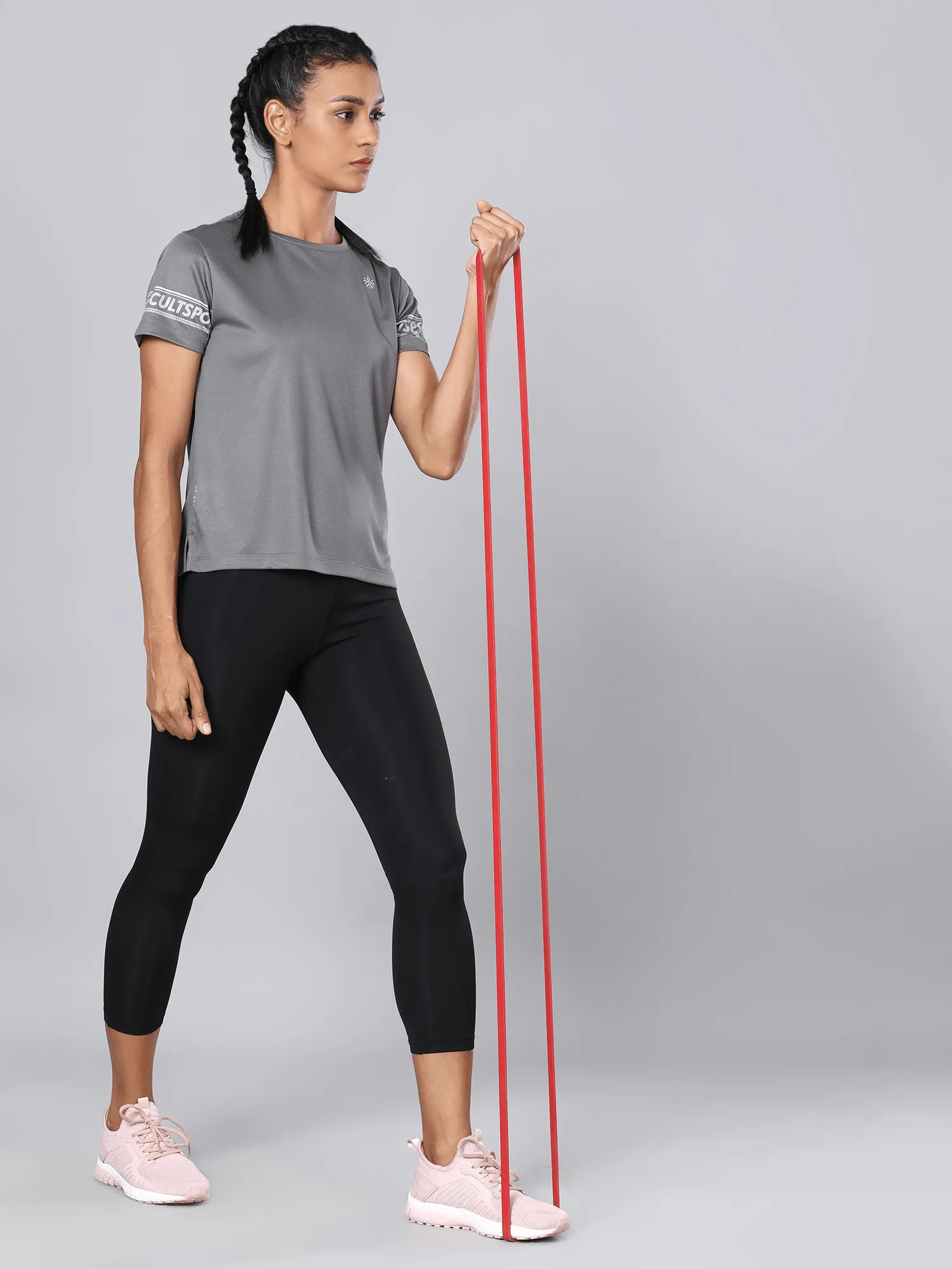 Code Hustle Grey Workout Tee
