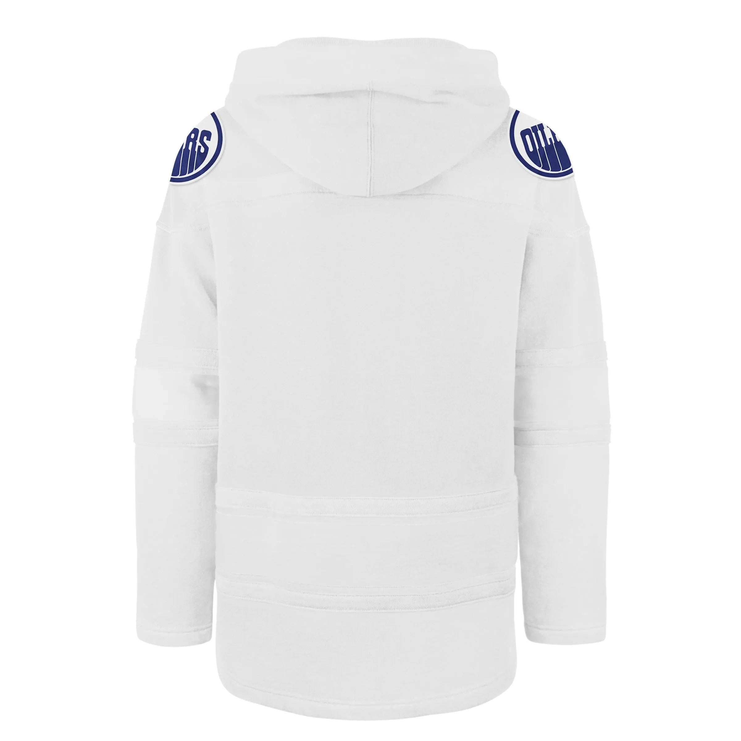 Edmonton Oilers NHL 47 Brand Men's White Out Heavyweight Lacer Hoodie