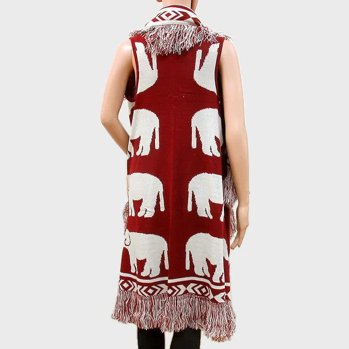 Elephant Fringe Aztec Sweater