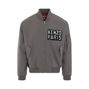 Elevated Flight Bomber Jacket in Middle Grey