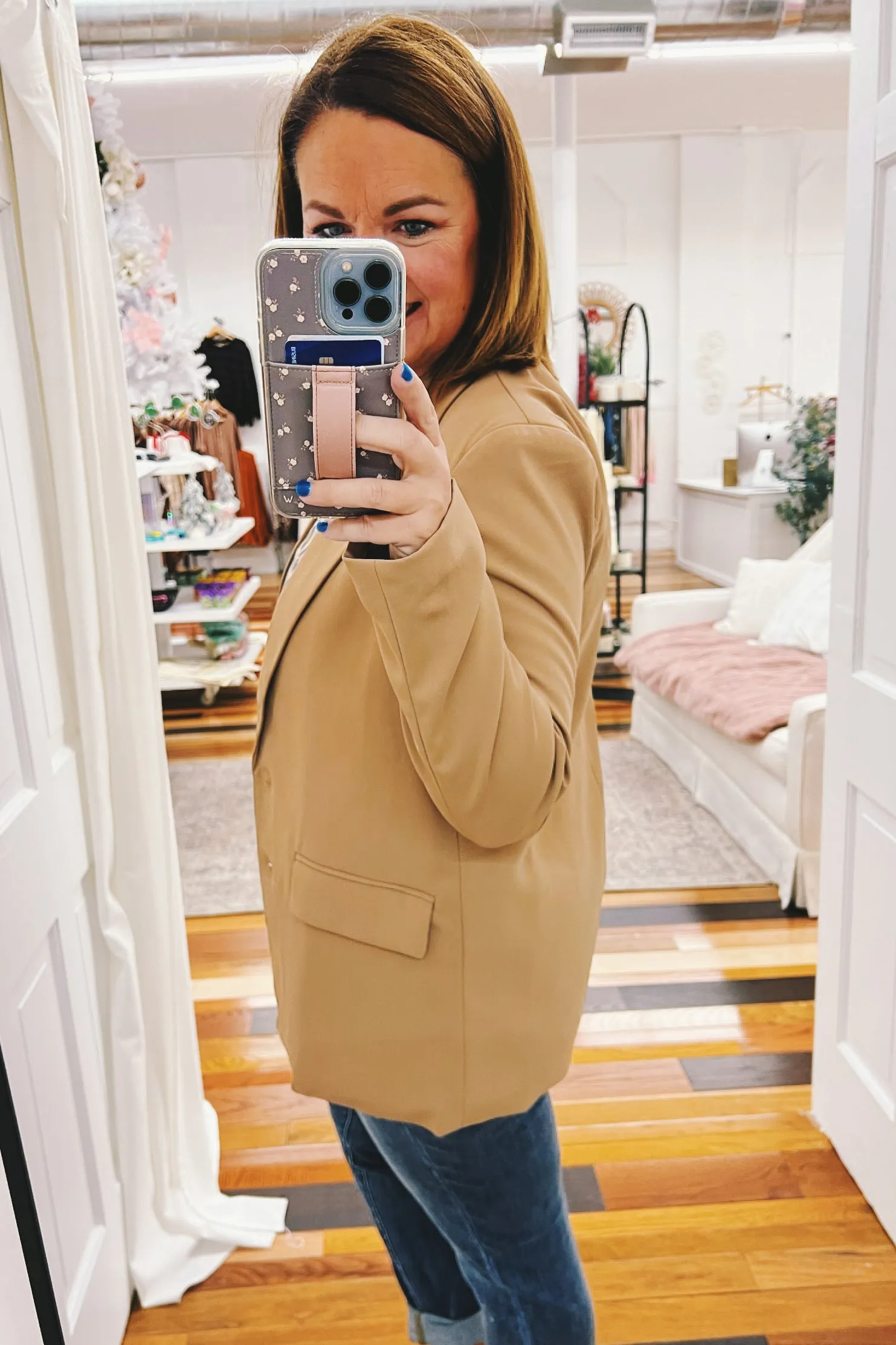 Ella Structured Blazer Camel