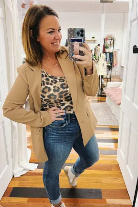 Ella Structured Blazer Camel