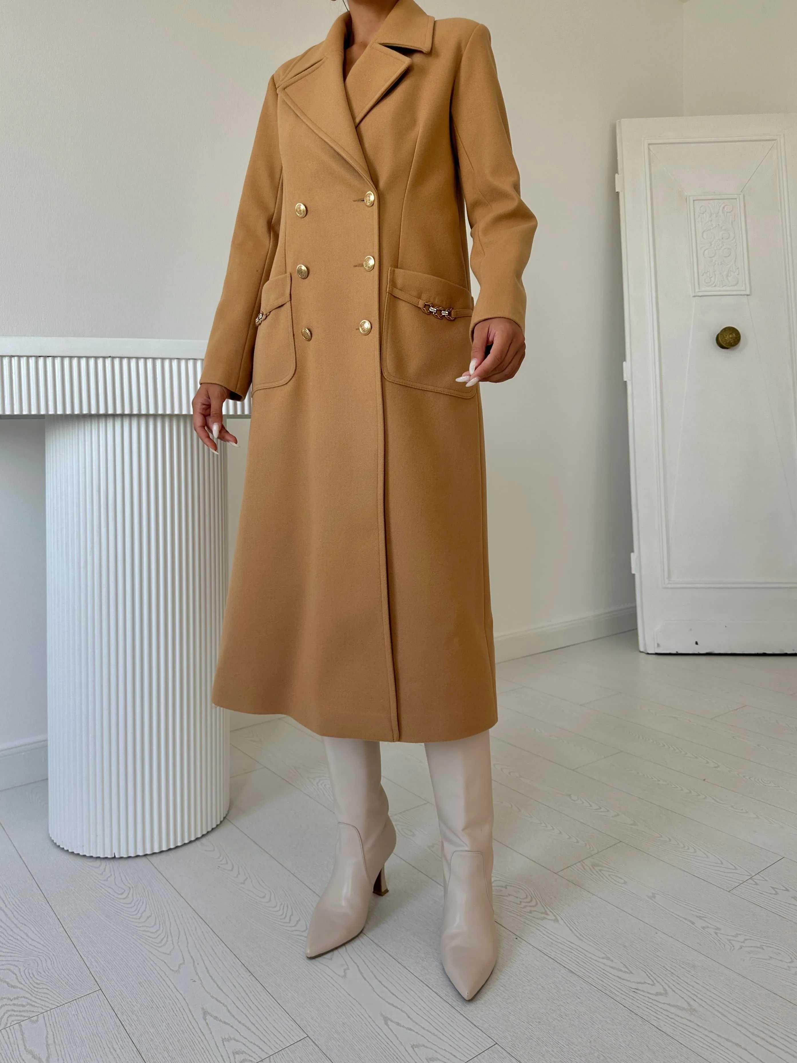 ELS Pocket Chain Coat - Camel - Coevorden