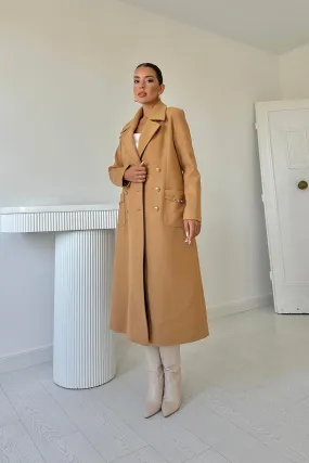 ELS Pocket Chain Coat - Camel - Coevorden