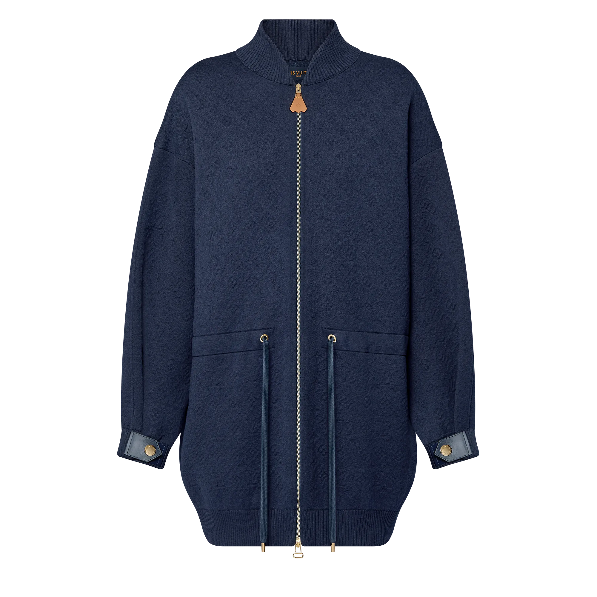 Embossed Monogram Bomber Coat