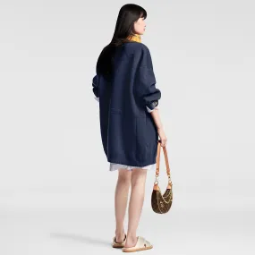 Embossed Monogram Bomber Coat
