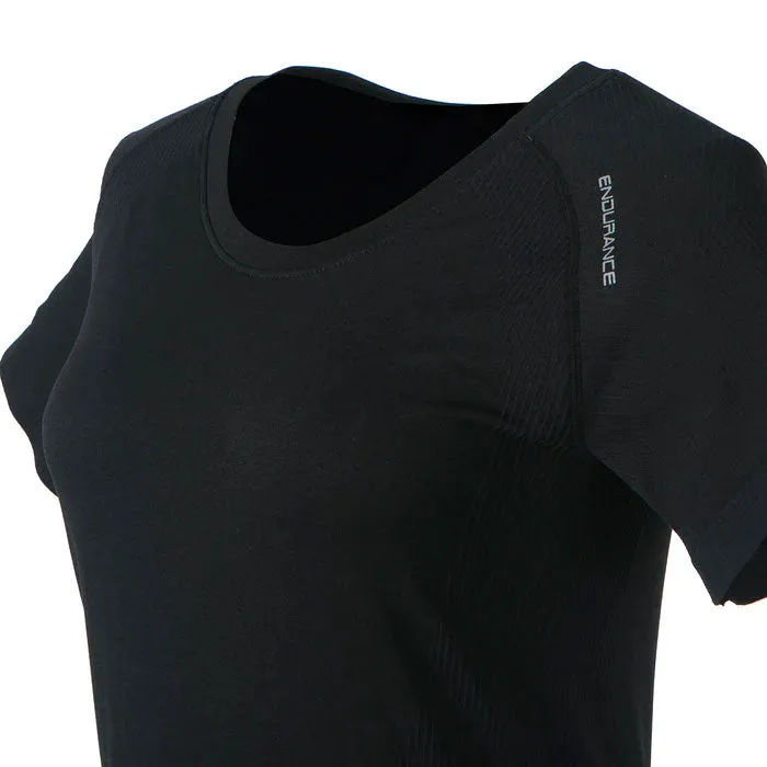 Endurance Halen Seamless Short Sleeve Tee - Womens - Dark Grey Melange