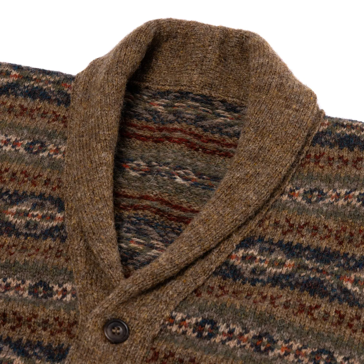 Exklusiv für Michael Jondral: Shawl-Cardigan "Anderson´s Fairisle" aus reiner Wolle - Original Shetland-Wool