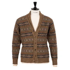 Exklusiv für Michael Jondral: Shawl-Cardigan "Anderson´s Fairisle" aus reiner Wolle - Original Shetland-Wool