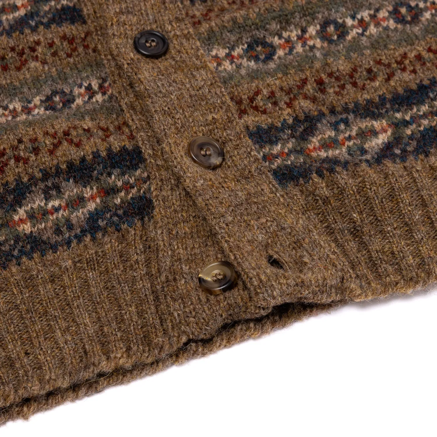 Exklusiv für Michael Jondral: Shawl-Cardigan "Anderson´s Fairisle" aus reiner Wolle - Original Shetland-Wool