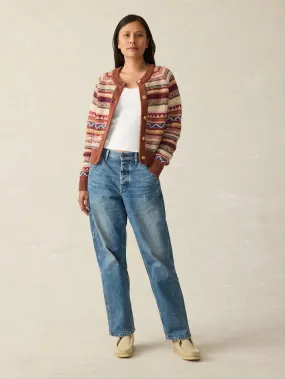 Faherty Marley Fairisle Cardigan in Orchard - FINAL SALE