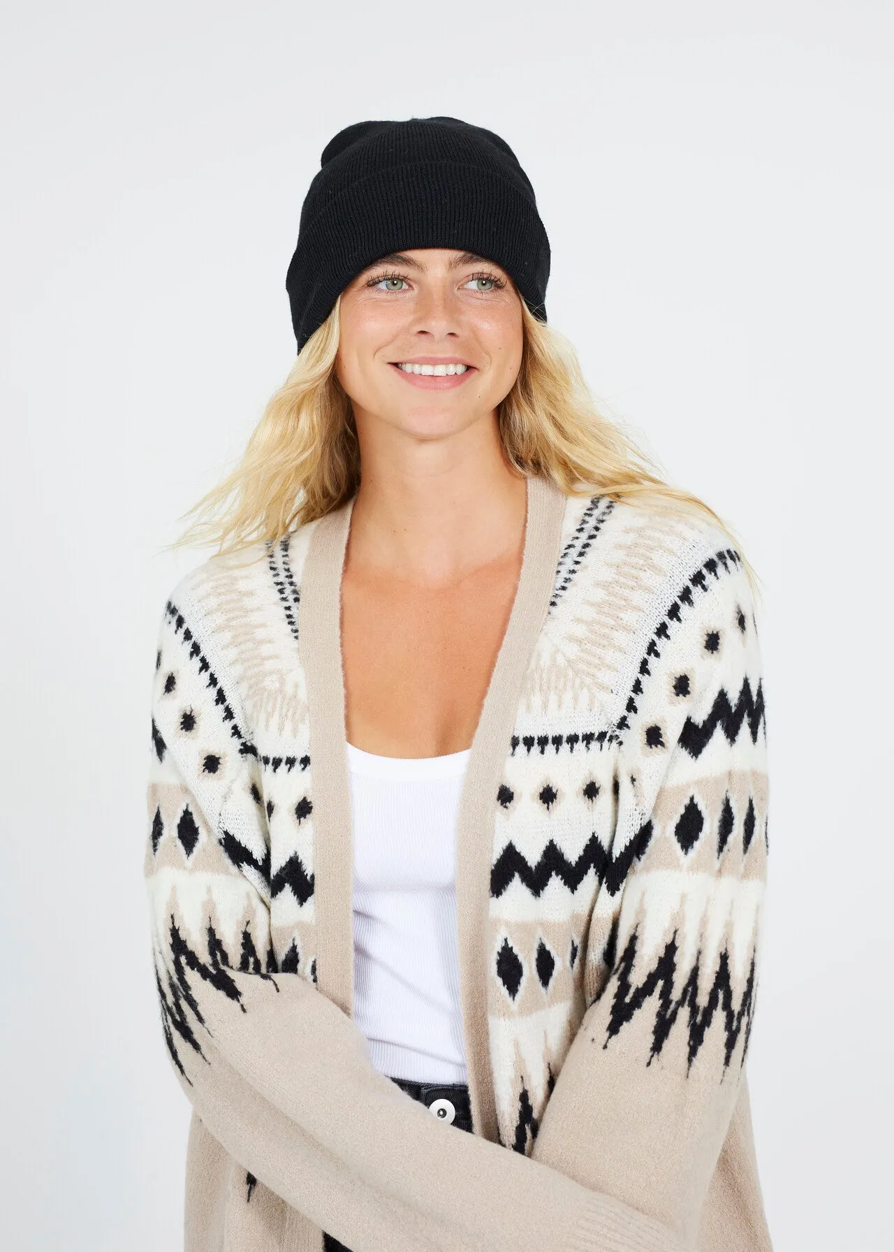 FAIRISLE EDGE TO EDGE KNIT CARDIGAN