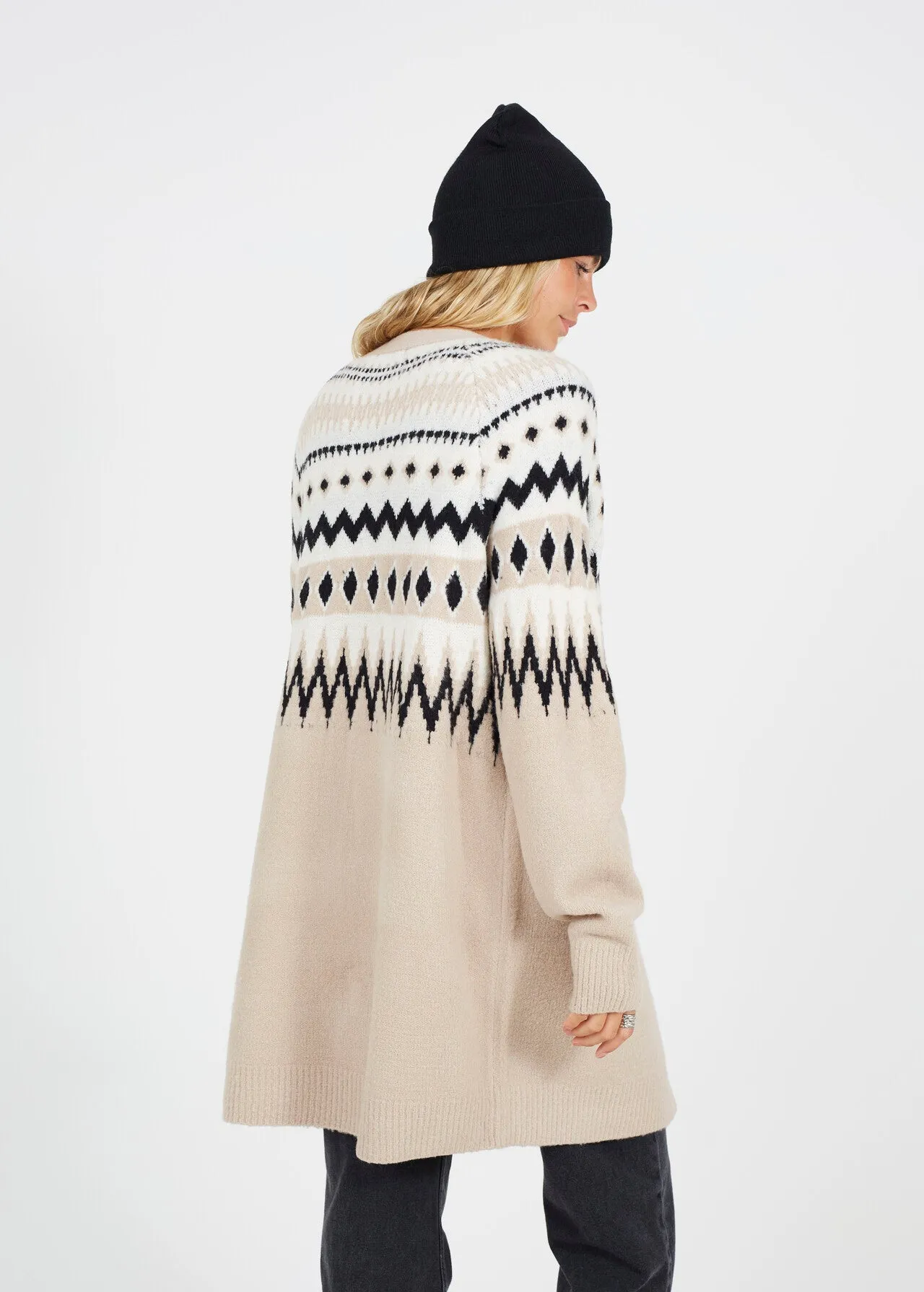 FAIRISLE EDGE TO EDGE KNIT CARDIGAN