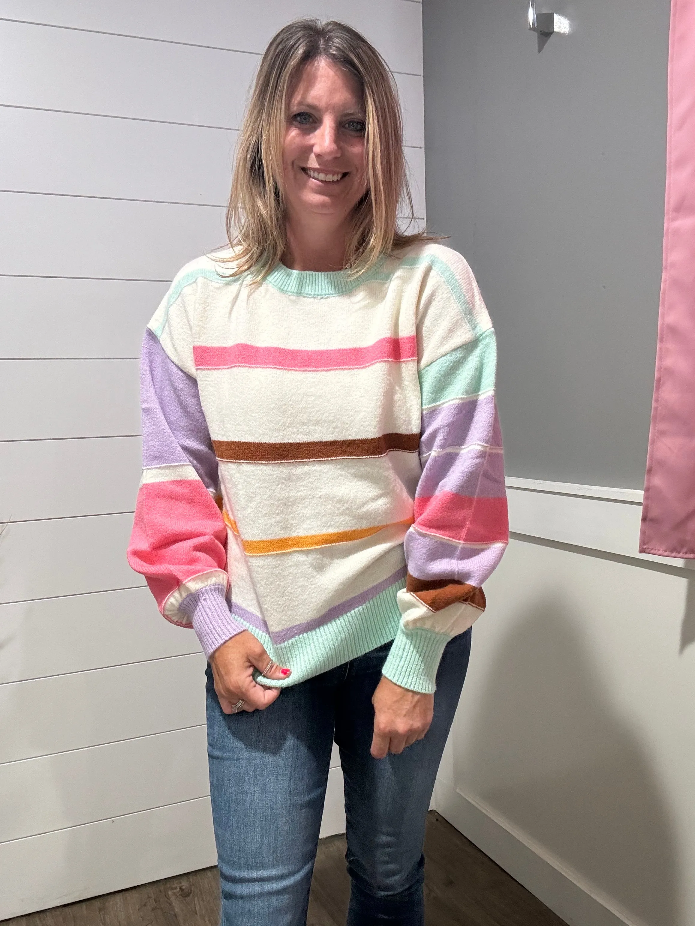 Flawless Features Striped Sweater