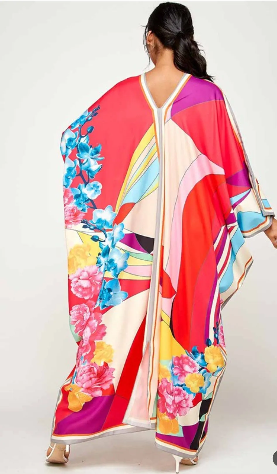 Flora Kimono floral maxi dress