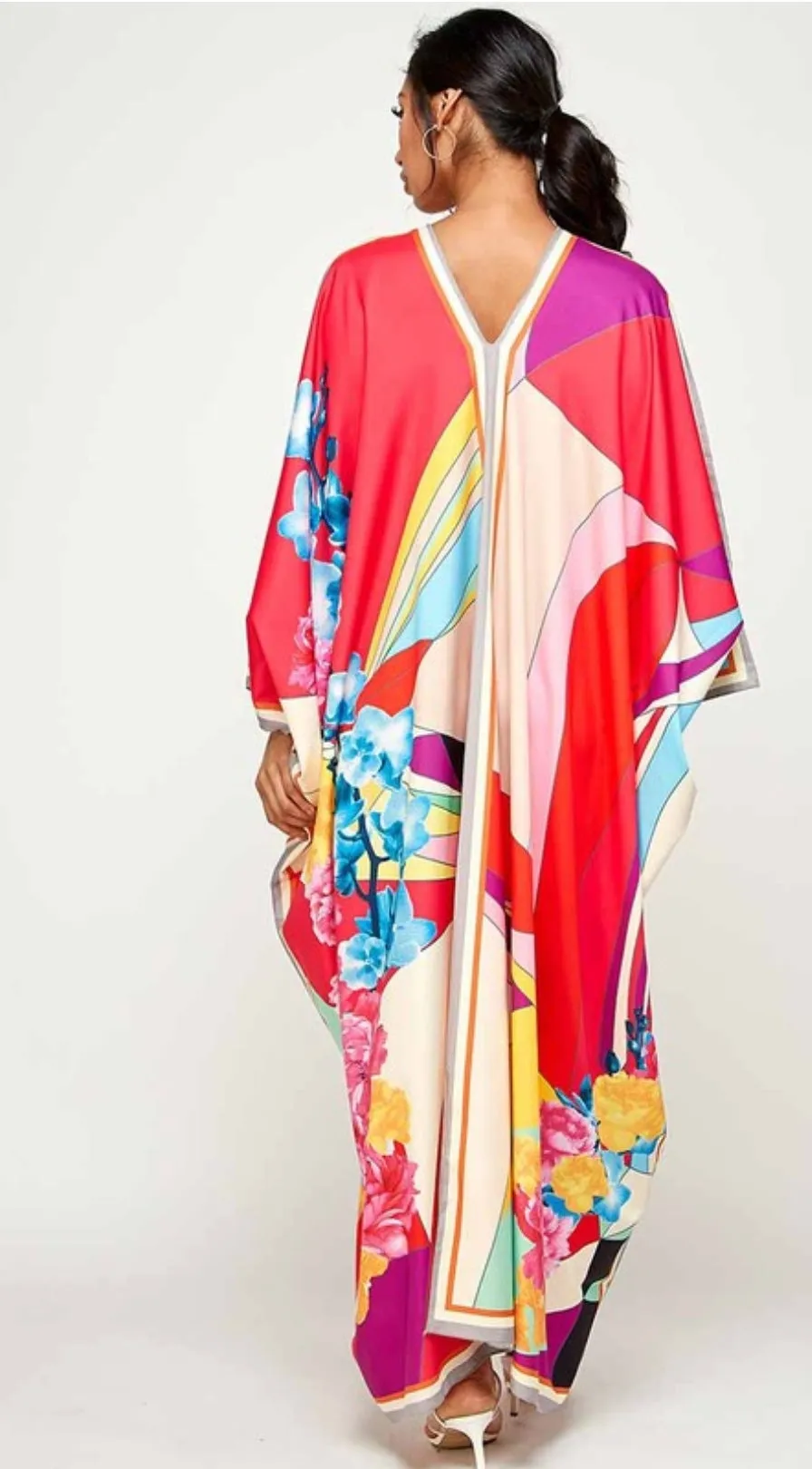 Flora Kimono floral maxi dress
