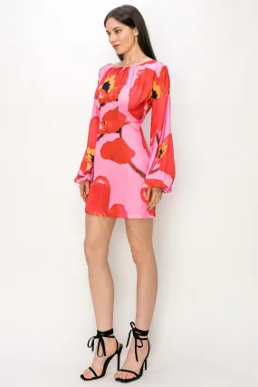 floral long sleeve dress