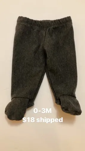 Footed Pajama Pants, Footie Pant, Baby Shower Gift, Winter Jammies, Bamboo Pajamas