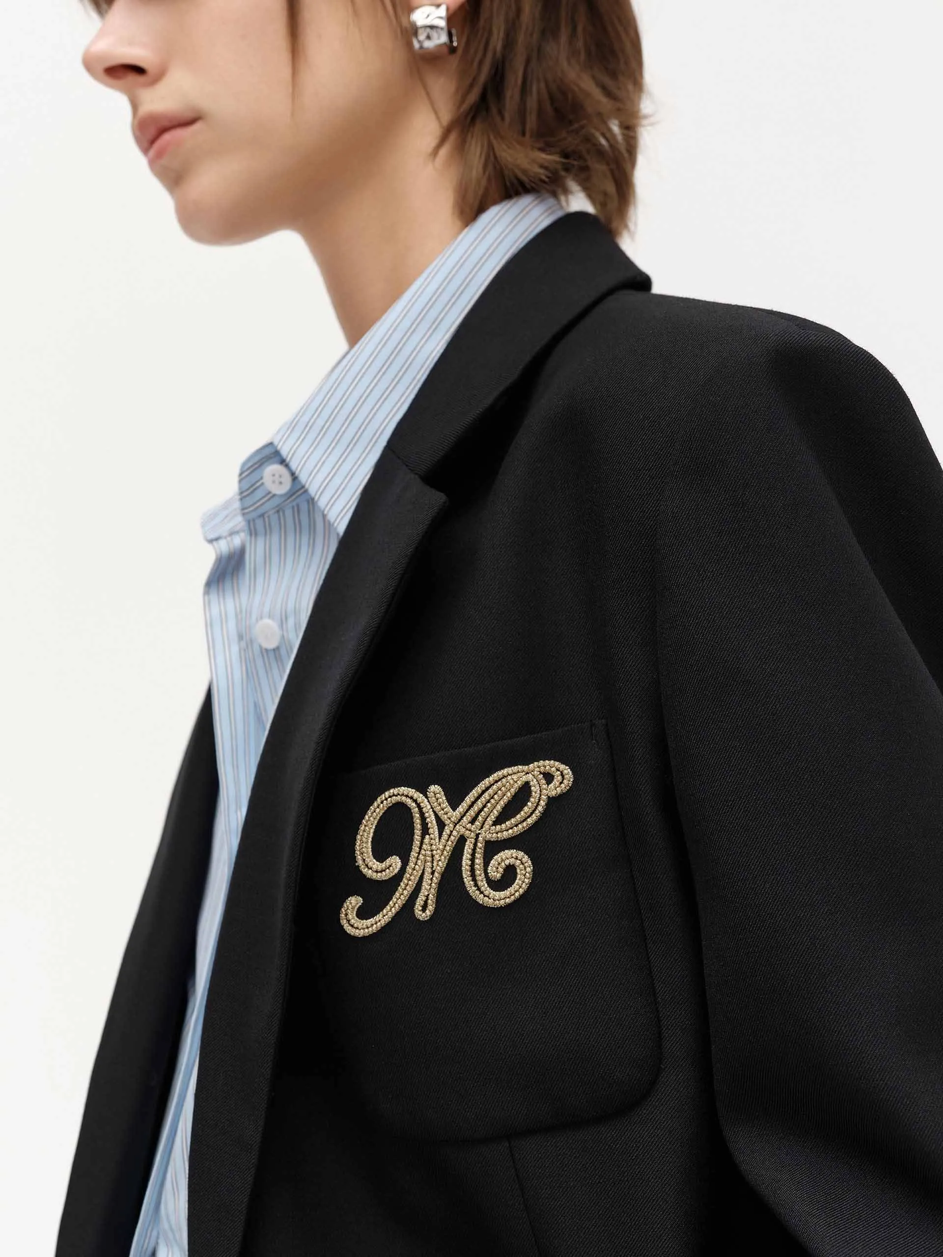 Front Logo Tailored Blazer