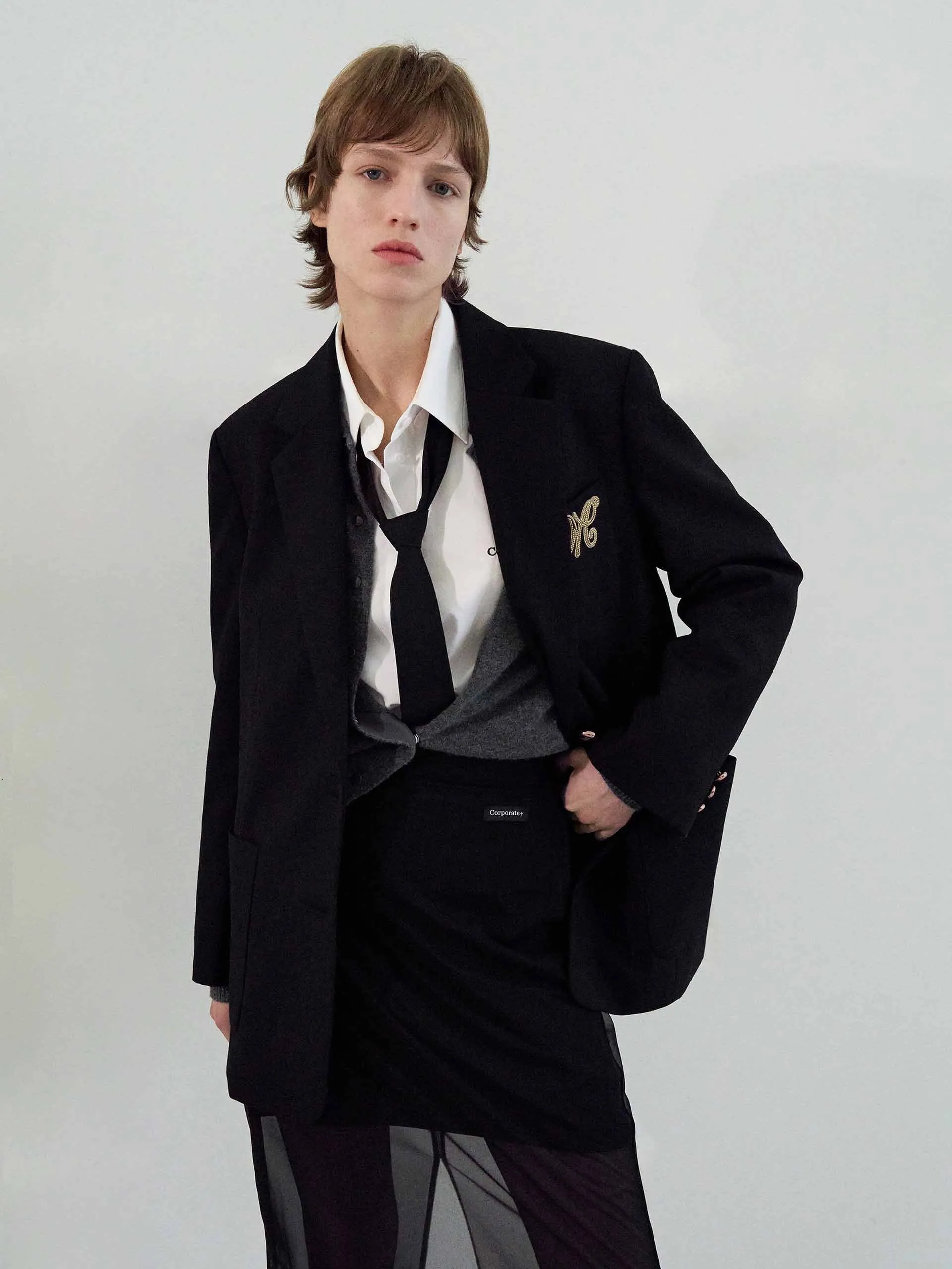 Front Logo Tailored Blazer