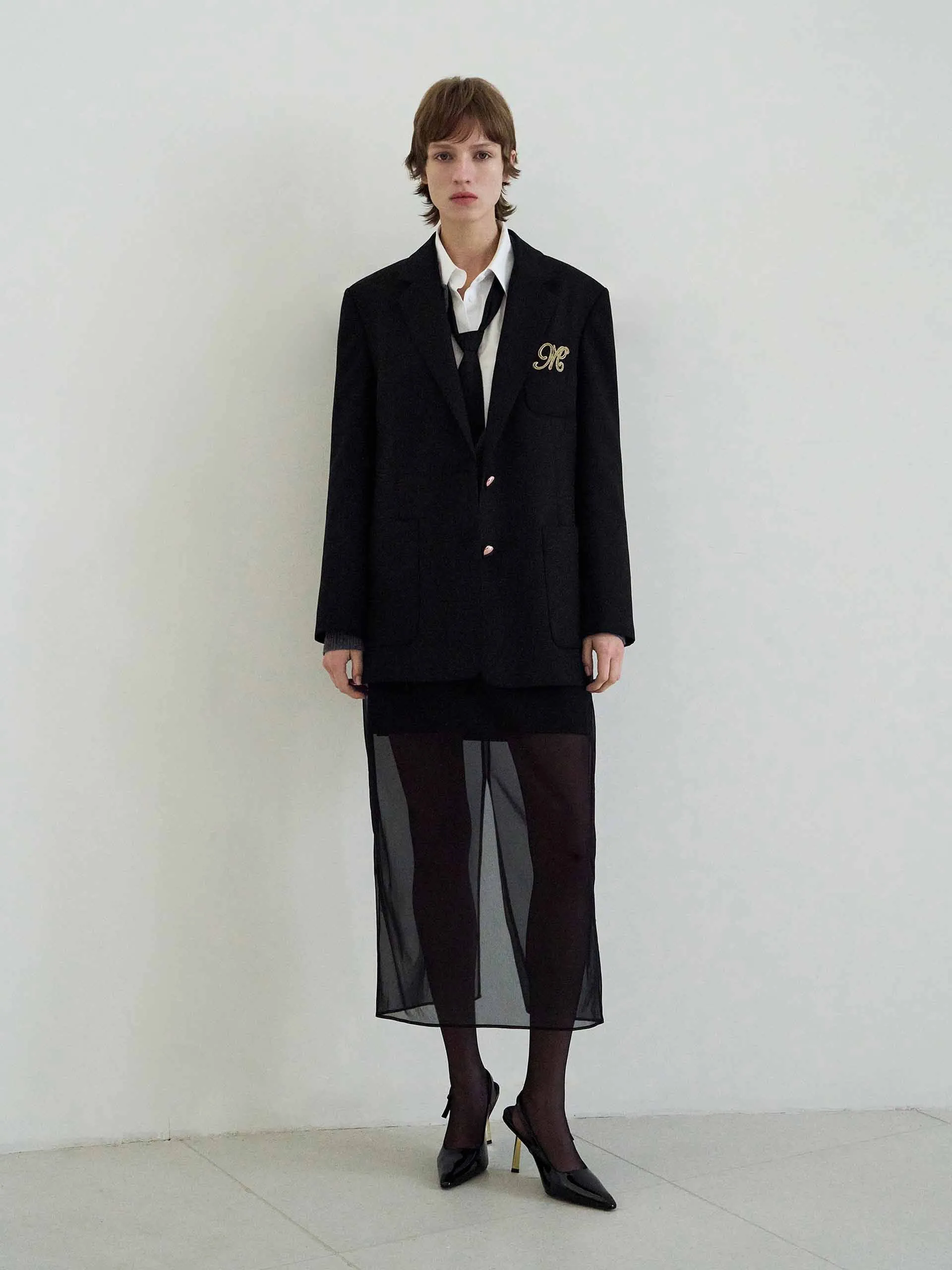 Front Logo Tailored Blazer