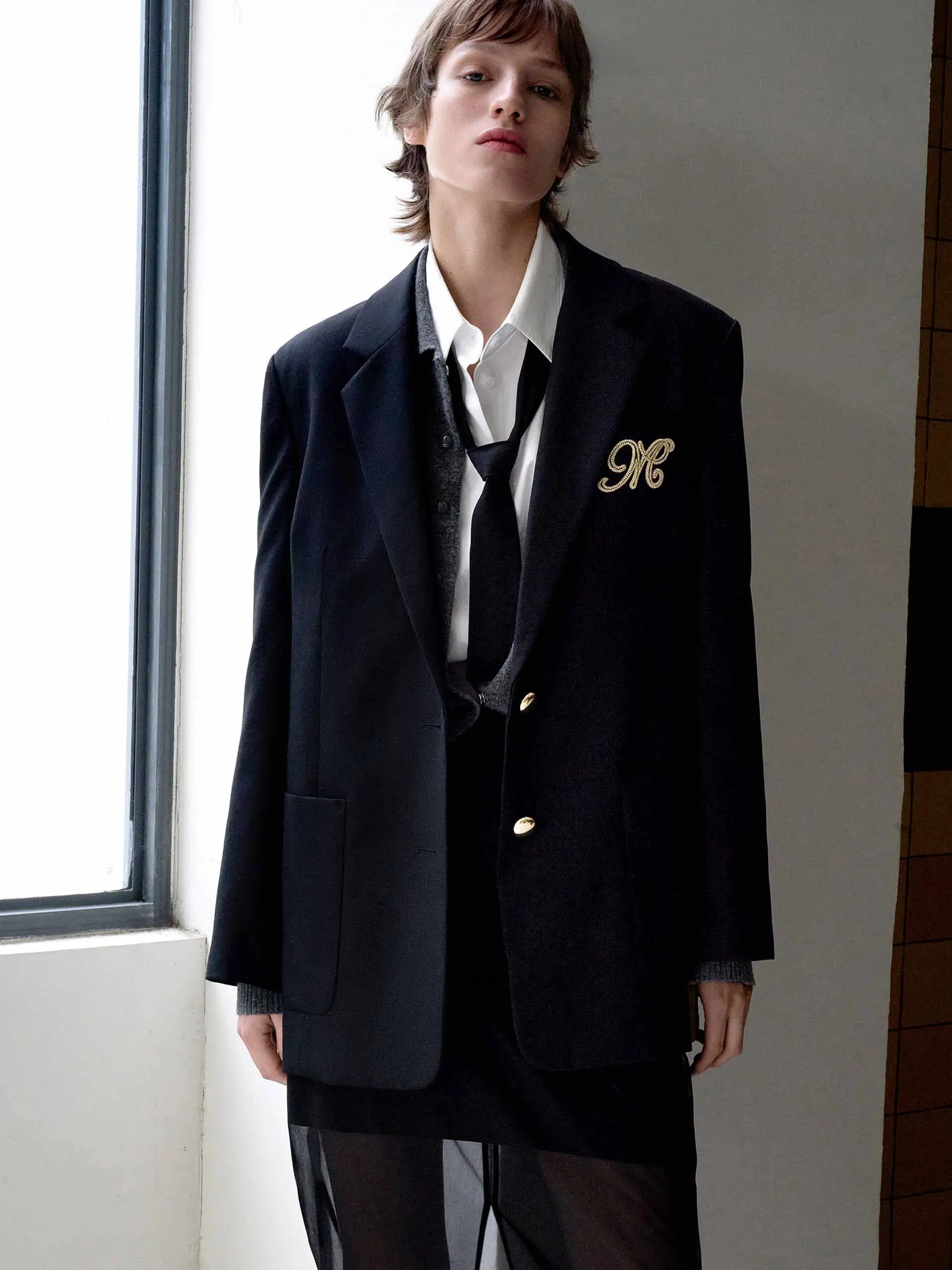 Front Logo Tailored Blazer